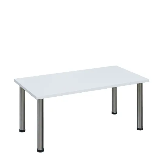 G-43 Konferenční stolek 1200 x 600 mm, deska 25 mm, bílá / nohy chrom