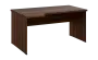 SIRL 38 - 164 stůl kancelářský, rohový, levý, dřevěná podnož, deska 36 mm, široký 1600 mm, ořech královský
