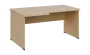 SIRL 38 - 166 stůl kancelářský, rohový, levý, dřevěná podnož, deska 36 mm, široký 1600 mm, bříza světlá