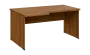 SIRL 38 - 166 stůl kancelářský, rohový, levý, dřevěná podnož, deska 36 mm, široký 1600 mm, ořech světlý