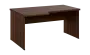 SIRL 38 - 166 stůl kancelářský, rohový, levý, dřevěná podnož, deska 36 mm, široký 1600 mm, ořech královský