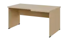 SIRL 38 - 166 stůl kancelářský, rohový, pravý, dřevěná podnož, deska 36 mm, široký 1600 mm, bříza sv