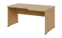 SIRL 38 - 166 stůl kancelářský, rohový, pravý, dřevěná podnož, deska 36 mm, široký 1600 mm, javor horský
