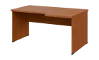 SIRL 38 - 166 stůl kancelářský, rohový, pravý, dřevěná podnož, deska 36 mm, široký 1600 mm, olše jan