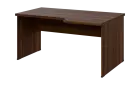 SIRL 38 - 166 stůl kancelářský, rohový, pravý, dřevěná podnož, deska 36 mm, široký 1600 mm, ořech kr