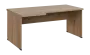 SIRL 38 - 186 stůl kancelářský, rohový, levý, dřevěná podnož, deska 36 mm, široký 1800 mm, dub bardolino