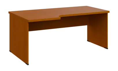SIRL 38 - 186 stůl kancelářský, rohový, levý, dřevěná podnož, deska 36 mm, široký 1800 mm, třešeň šu SIRL 38 - 186 stůl kancelářský, rohový, levý, dřevěná podnož, deska 36 mm, široký 1800 mm, třešeň šumavská