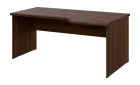 SIRL 38 - 186 stůl kancelářský, rohový, pravý, dřevěná podnož, deska 36 mm, široký 1800 mm, ořech kr