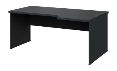 SIRL 38 - 186 stůl kancelářský, rohový, pravý, dřevěná podnož, deska 36 mm, široký 1800 mm, antracit SIRL 38 - 186 stůl kancelářský, rohový, pravý, dřevěná podnož, deska 36 mm, široký 1800 mm, antracit
