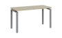 SIPK 36 - 14 stůl kancelářský, kovová podnož stříbrná, deska 36 mm, široký 1400 mm, bříza světlá