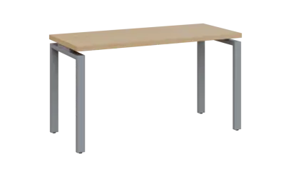 SIPK 36 - 14 stůl kancelářský, kovová podnož stříbrná, deska 36 mm, široký 1400 mm, javor horský