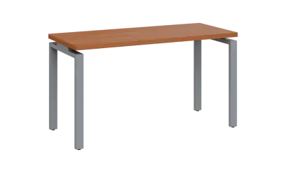 SIPK 36 - 14 stůl kancelářský, kovová podnož stříbrná, deska 36 mm, široký 1400 mm, olše jantar