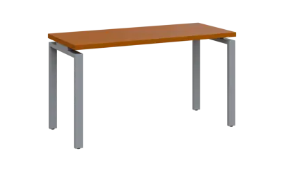 SIPK 36 - 14 stůl kancelářský, kovová podnož stříbrná, deska 36 mm, široký 1400 mm, třešeň šumavská