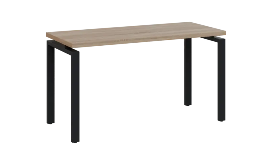 SIPK 36 - 14 stůl kancelářský, kovová podnož černá, deska 36 mm, široký 1400 mm, dub bardolino