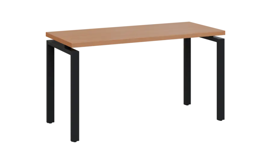 SIPK 36 - 14 stůl kancelářský, kovová podnož černá, deska 36 mm, široký 1400 mm, buk royal