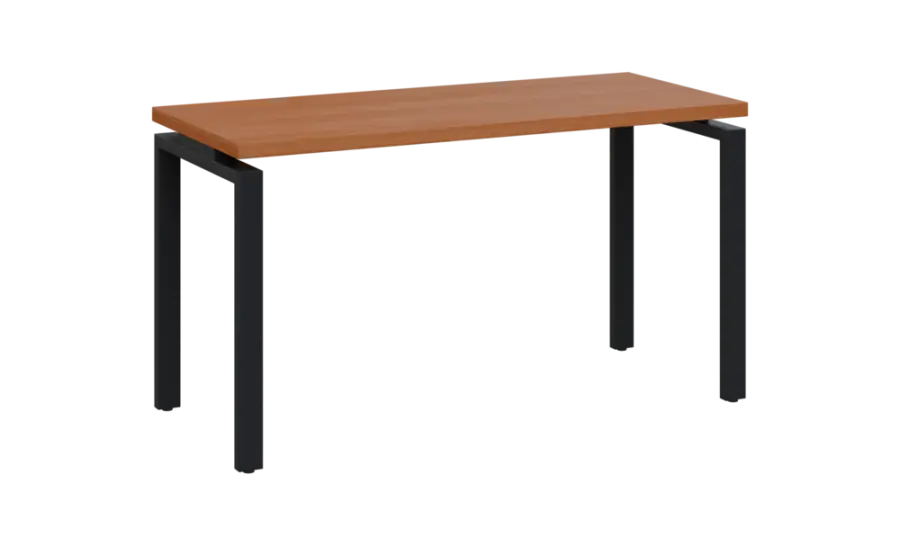 SIPK 36 - 14 stůl kancelářský, kovová podnož černá, deska 36 mm, široký 1400 mm, olše jantar