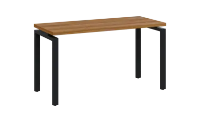SIPK 36 - 14 stůl kancelářský, kovová podnož černá, deska 36 mm, široký 1400 mm, ořech světlý
