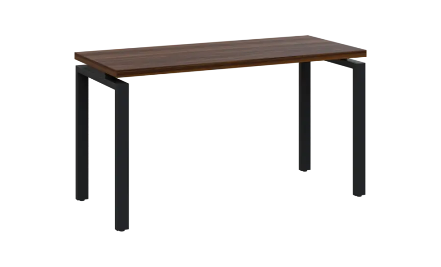 SIPK 36 - 14 stůl kancelářský, kovová podnož černá, deska 36 mm, široký 1400 mm, ořech královský