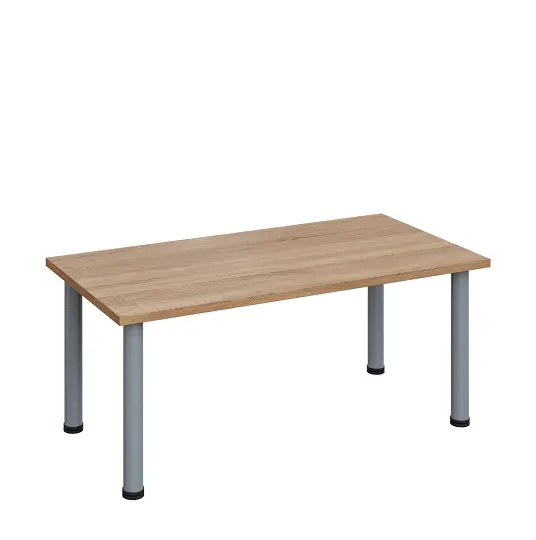 G-43 Konferenční stolek 1200 x 600 mm, deska 25 mm, dub bardolino / nohy stříbrné RAL9006