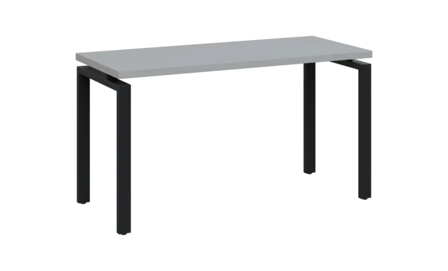 SIPK 36 - 14 stůl kancelářský, kovová podnož černá, deska 36 mm, široký 1400 mm, šedá