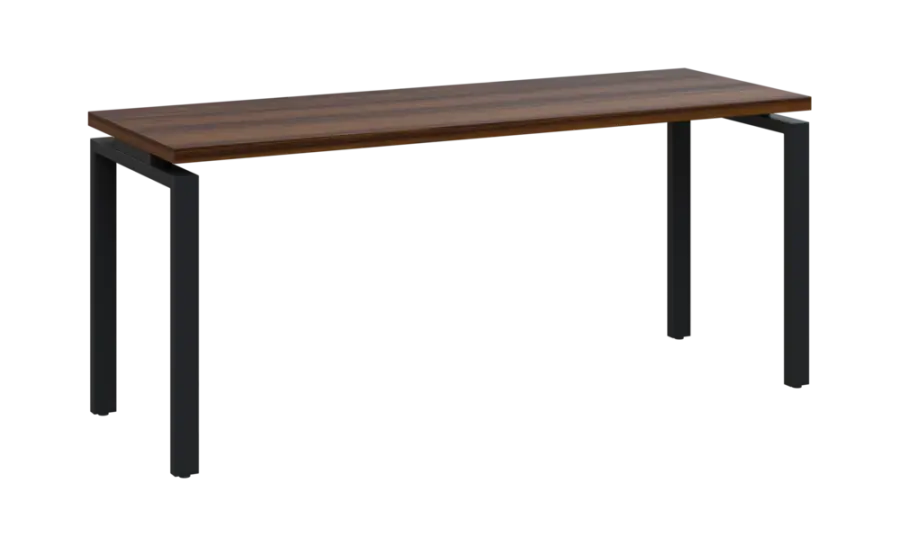 SIPK 36 - 18 stůl kancelářský, kovová podnož černá, deska 36 mm, široký 1800 mm, ořech královský