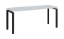 SIPK 36 - 18 stůl kancelářský, kovová podnož černá, deska 36 mm, široký 1800 mm, bílá
