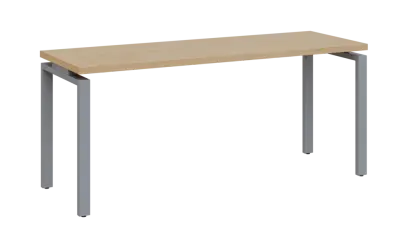 SIPK 36 - 18 stůl kancelářský, kovová podnož stříbrná, deska 36 mm, široký 1800 mm, javor horský