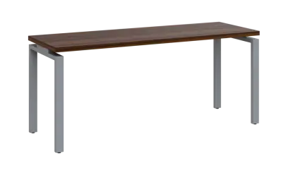 SIPK 36 - 18 stůl kancelářský, kovová podnož stříbrná, deska 36 mm, široký 1800 mm, ořech královský