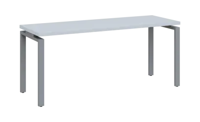 SIPK 36 - 18 stůl kancelářský, kovová podnož stříbrná, deska 36 mm, široký 1800 mm, bílá