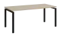 SIPK 38 - 18 stůl kancelářský, kovová podnož černá, deska 36 mm, široký 1800 mm, bříza světlá