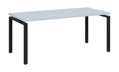 SIPK 38 - 18 stůl kancelářský, kovová podnož černá, deska 36 mm, široký 1800 mm, bílá