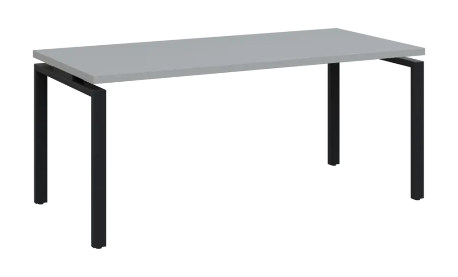 SIPK 38 - 18 stůl kancelářský, kovová podnož černá, deska 36 mm, široký 1800 mm, šedá