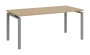 SIPK 38 - 18 stůl kancelářský, kovová podnož stříbrná, deska 36 mm, široký 1800 mm, javor horský