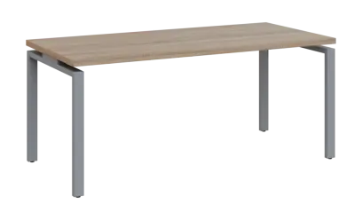 SIPK 38 - 18 stůl kancelářský, kovová podnož stříbrná, deska 36 mm, široký 1800 mm, dub bardolino SIPK 38 - 18 stůl kancelářský, kovová podnož stříbrná, deska 36 mm, široký 1800 mm, dub bardolino