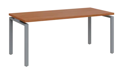 SIPK 38 - 18 stůl kancelářský, kovová podnož stříbrná, deska 36 mm, široký 1800 mm, olše jantar