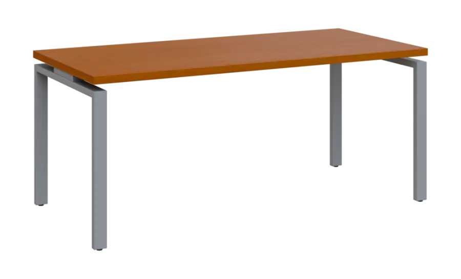 SIPK 38 - 18 stůl kancelářský, kovová podnož stříbrná, deska 36 mm, široký 1800 mm, třešeň šumavská