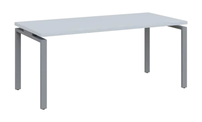 SIPK 38 - 18 stůl kancelářský, kovová podnož stříbrná, deska 36 mm, široký 1800 mm, bílá