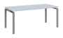 SIPK 38 - 18 stůl kancelářský, kovová podnož stříbrná, deska 36 mm, široký 1800 mm, bílá