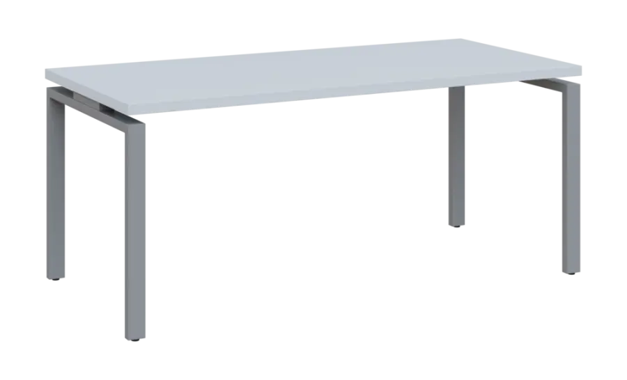 SIPK 38 - 18 stůl kancelářský, kovová podnož stříbrná, deska 36 mm, široký 1800 mm, bílá