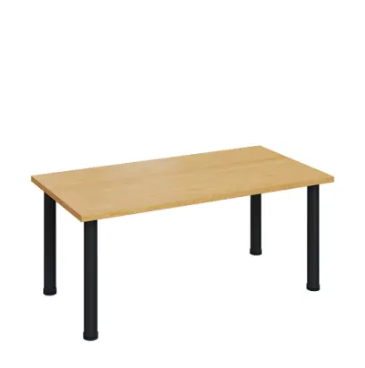 G-43 Konferenční stolek 1200 x 600 mm, deska 25 mm, javor horský / nohy černé RAL9005