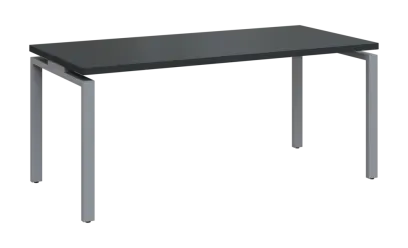 SIPK 38 - 18 stůl kancelářský, kovová podnož stříbrná, deska 36 mm, široký 1800 mm, antracit