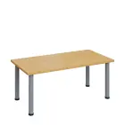 G-43 Konferenční stolek 1200 x 600 mm, deska 25 mm, javor horský / nohy stříbrné RAL9006