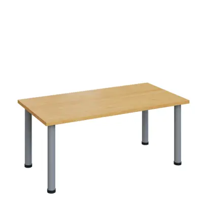 G-43 Konferenční stolek 1200 x 600 mm, deska 25 mm, javor horský / nohy stříbrné RAL9006