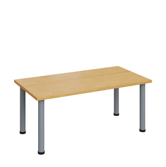 G-43 Konferenční stolek 1200 x 600 mm, deska 25 mm, javor horský / nohy stříbrné RAL9006