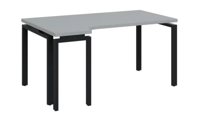 SIRK 38 - 164 stůl kancelářský, rohový, levý, kovová podnož černá, deska 36 mm, široký 1600 mm, šedá SIRK 38 - 164 stůl kancelářský, rohový, levý, kovová podnož černá, deska 36 mm, široký 1600 mm, šedá