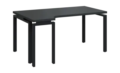 SIRK 38 - 164 stůl kancelářský, rohový, levý, kovová podnož černá, deska 36 mm, široký 1600 mm, antr SIRK 38 - 164 stůl kancelářský, rohový, levý, kovová podnož černá, deska 36 mm, široký 1600 mm, antracit