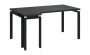 SIRK 38 - 164 stůl kancelářský, rohový, levý, kovová podnož černá, deska 36 mm, široký 1600 mm, antracit