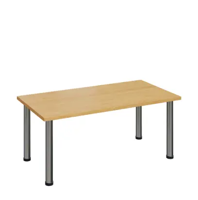 G-43 Konferenční stolek 1200 x 600 mm, deska 25 mm, javor horský / nohy chrom