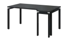 SIRK 38 - 164 stůl kancelářský, rohový, pravý, kovová podnož černá, deska 36 mm, široký 1600 mm, ant