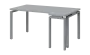 SIRK 38 - 164 stůl kancelářský, rohový, pravý, kovová podnož stříbrná, deska 36 mm, široký 1600 mm, šedá